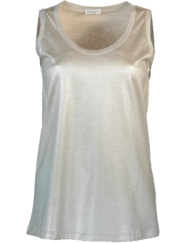 Lamé Cotton Tank