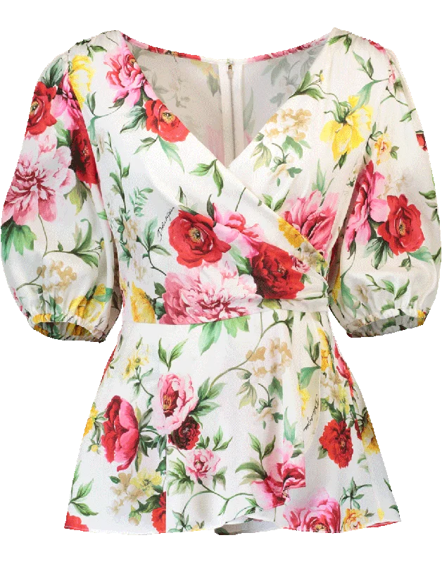 Floral Wrap Top