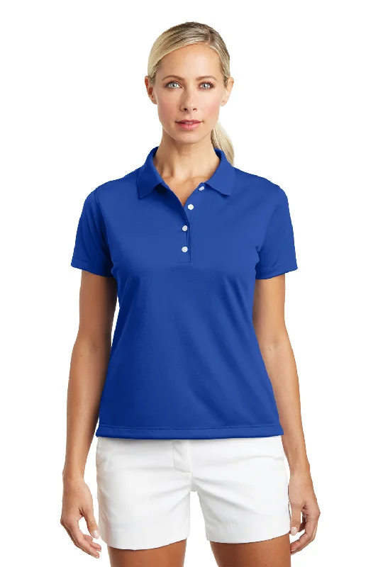 Nike Womens Tech Basic Dri-Fit Moisture Wicking Short Sleeve Polo Shirt - Varsity Royal Blue