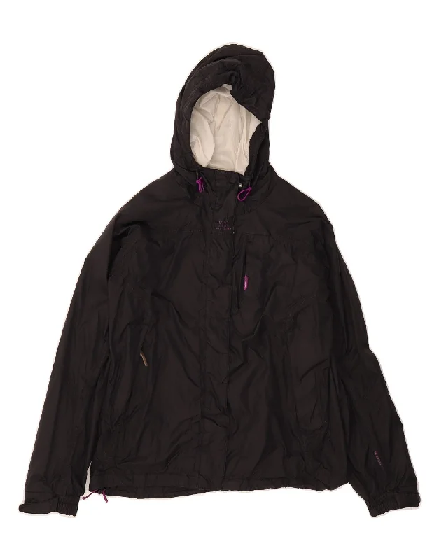 HELLY HANSEN Womens Hooded Windbreaker Jacket UK 10 Small Black