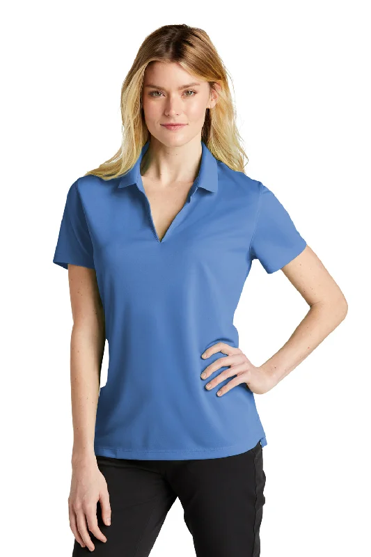 Nike Womens Dri-Fit Moisture Wicking Micro Pique 2.0 Short Sleeve Polo Shirt - Valor Blue