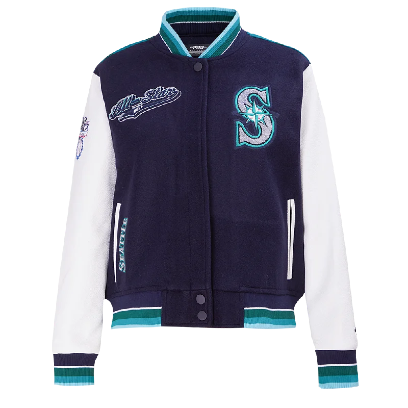 MLB ALL STAR 2023 RIB WOOL WOMEN'S VARSITY JACKET (MIDNIGHT NAVY/WHITE)