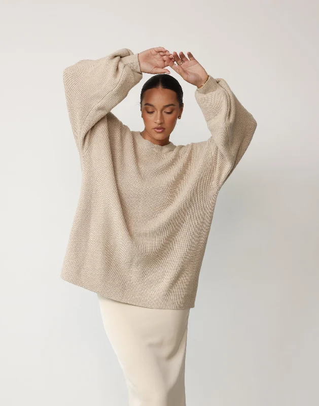 Cody Oversized Jumper (Oatmeal)