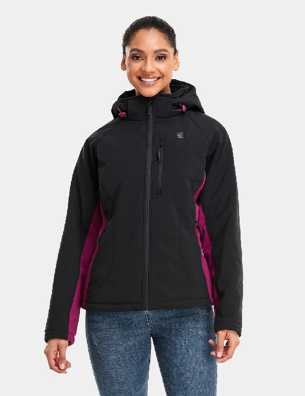 Women's Classic Heated Jacket - Black & Purple