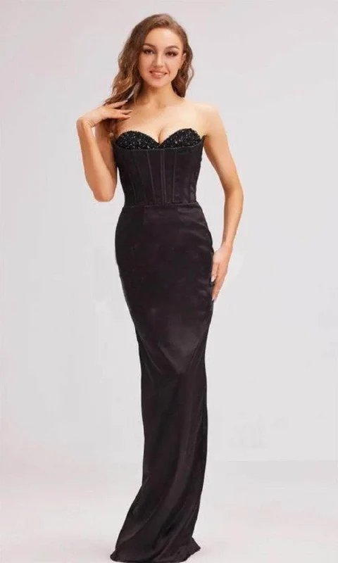 J'Adore Dresses J23011 - Beaded Strapless Corset Evening Gown