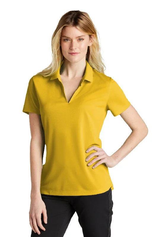 Nike Womens Dri-Fit Moisture Wicking Micro Pique 2.0 Short Sleeve Polo Shirt - Varsity Maize Yellow