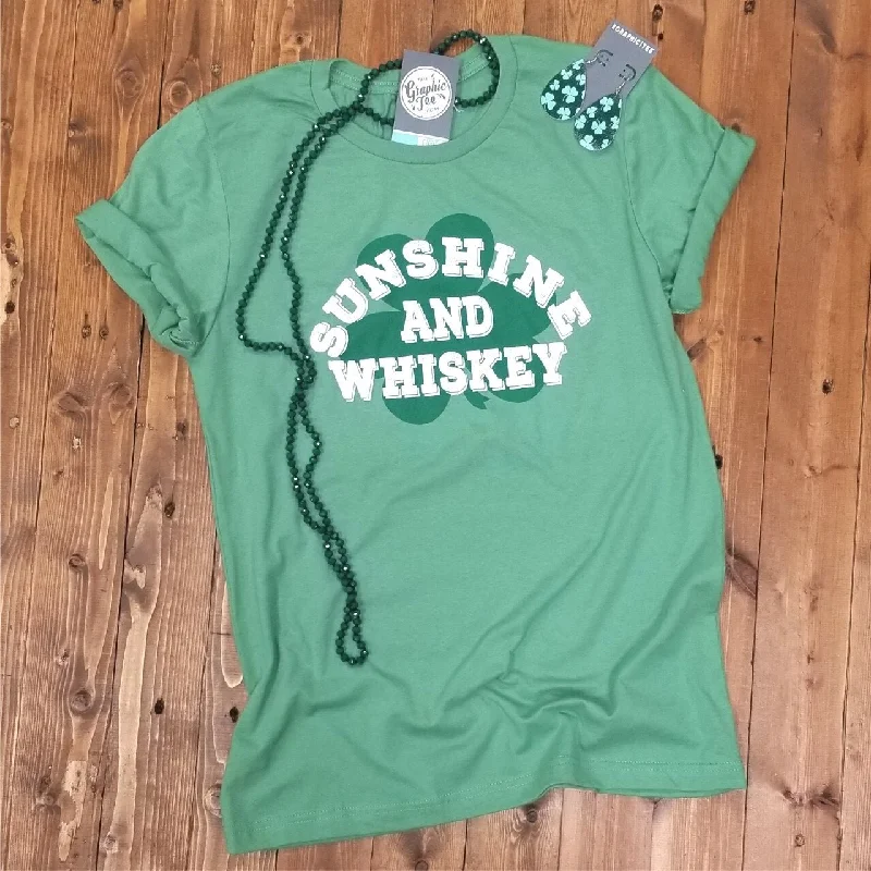 Sunshine and Whiskey Shamrock - Unisex Tee