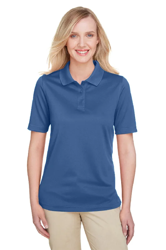 Harriton Womens Advantage Performance Moisture Wicking Short Sleeve Polo Shirt - Pool Blue