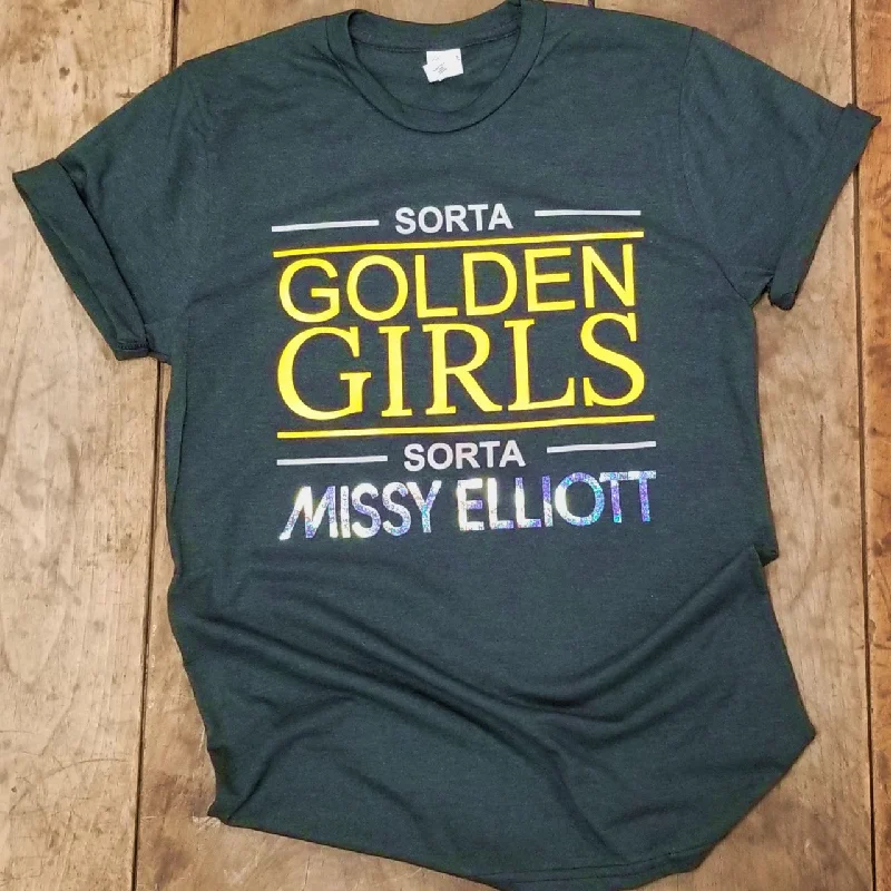 Sorta Golden Girls Sorta Missy Elliott - Space Black Tee