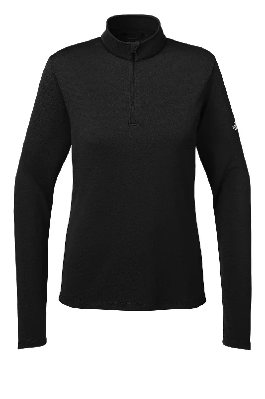 The North Face Womens Ambition Moisture Wicking 1/4 Zip Sweatshirt - Black - NEW