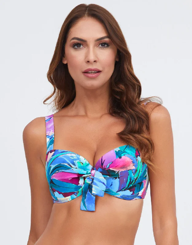 Malena Balcony Bikini Top - Turquoise