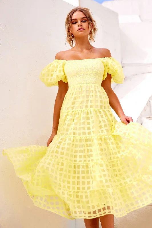 Gin Midi Dress - Yellow