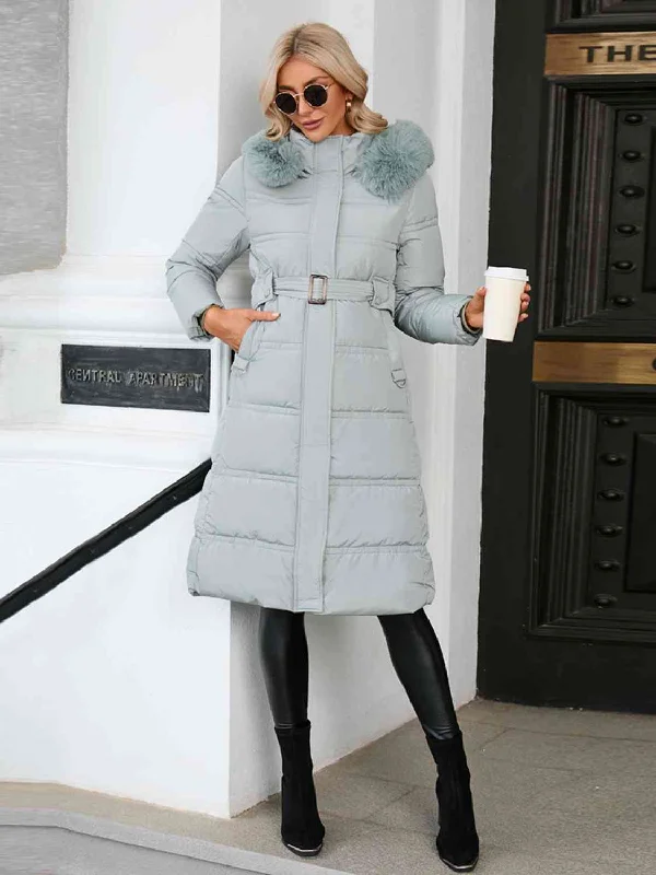 TastyHottie - Longline Hooded Winter Coat with Pockets