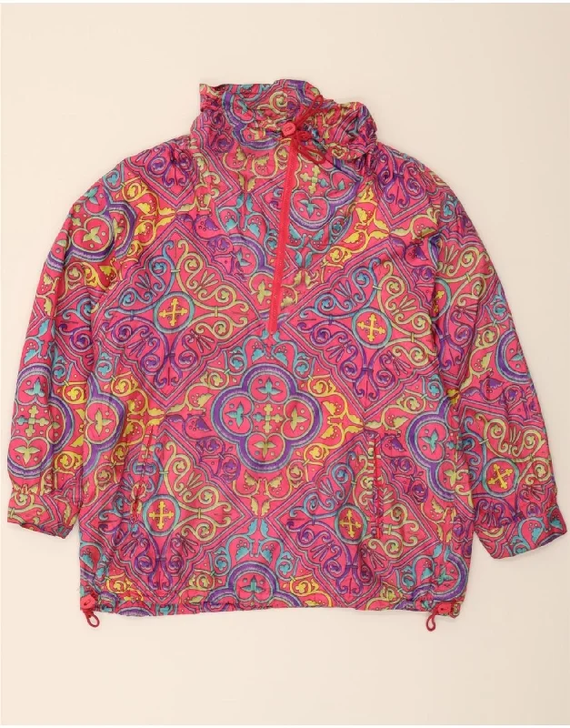 KLEPPER Womens Pullover Windbreaker Jacket EU 40 Medium Pink Paisley