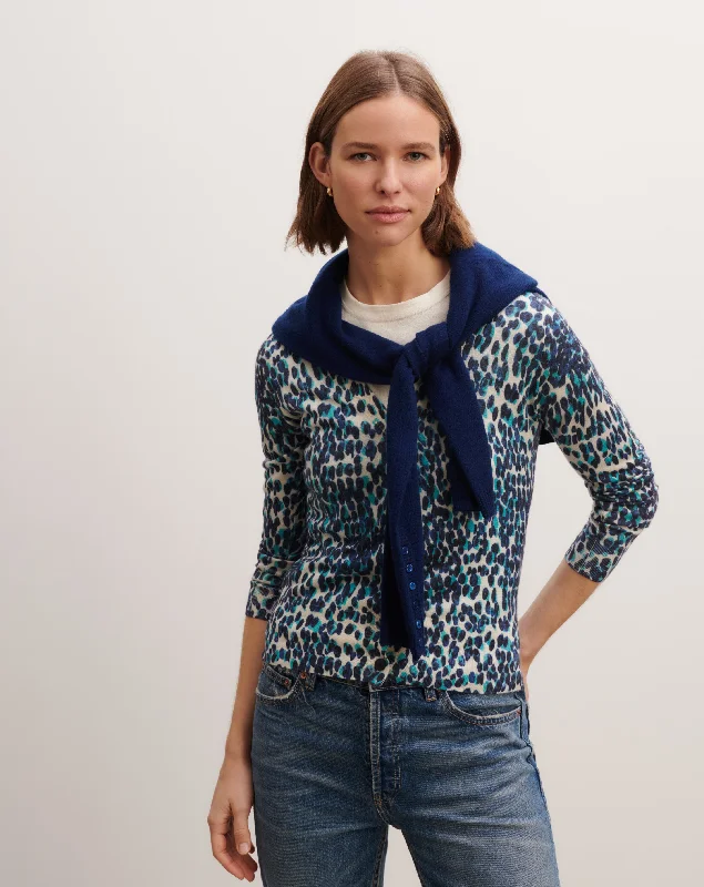 Extrafine printed cardigan