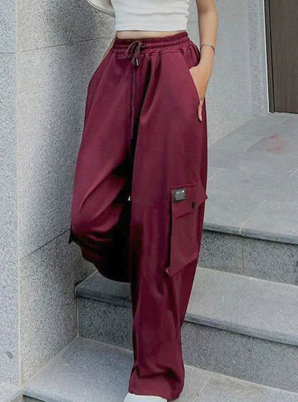 TastyHottie - POCKET ELASTIC WAIST AND LEG SLACKS PANT