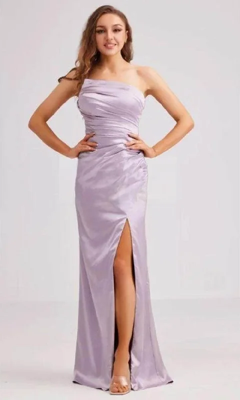 J'Adore Dresses J23015 - Strapless Ruched Detail Prom Dress