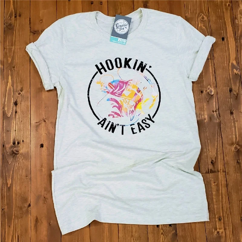 Hookin' Ain't Easy - Heather Prism Natural Tee