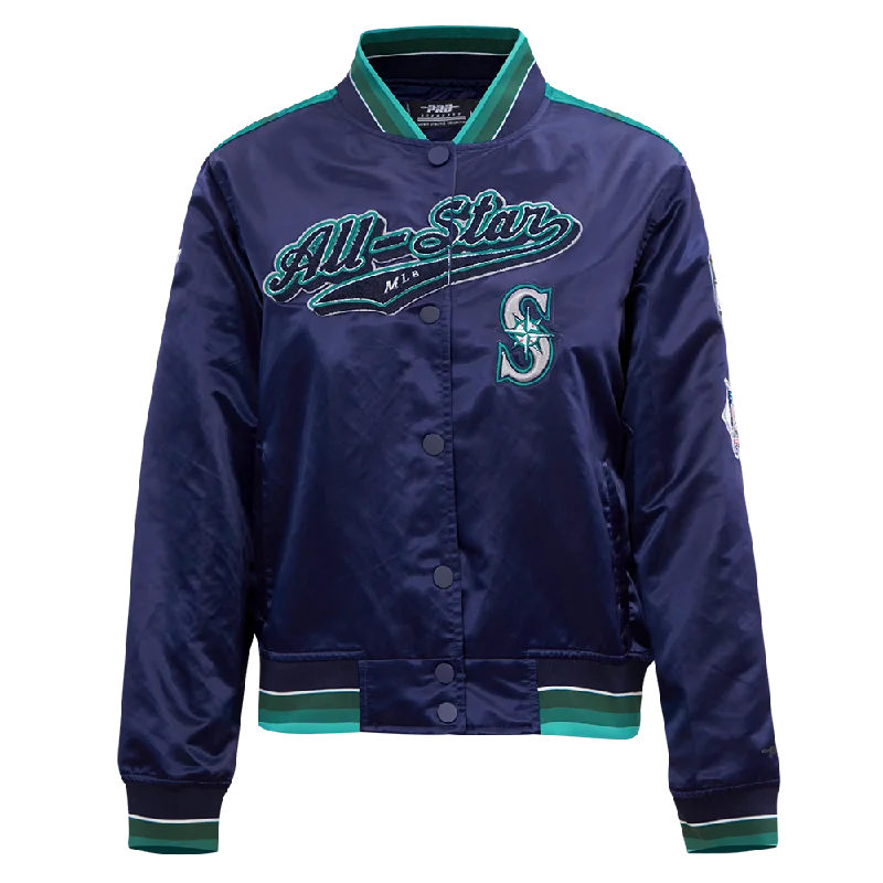 MLB ALL STAR 2023 RIB WOMEN'S SATIN JACKET (MIDNIGHT NAVY)