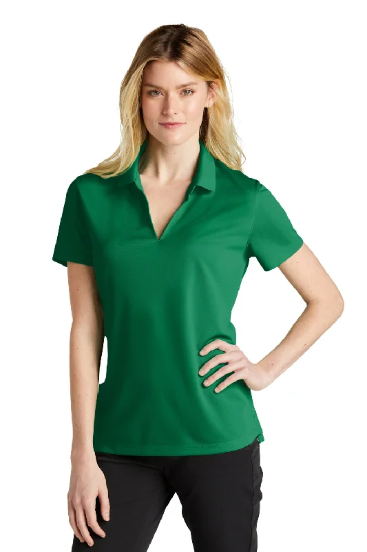 Nike Womens Dri-Fit Moisture Wicking Micro Pique 2.0 Short Sleeve Polo Shirt - Lucid Green