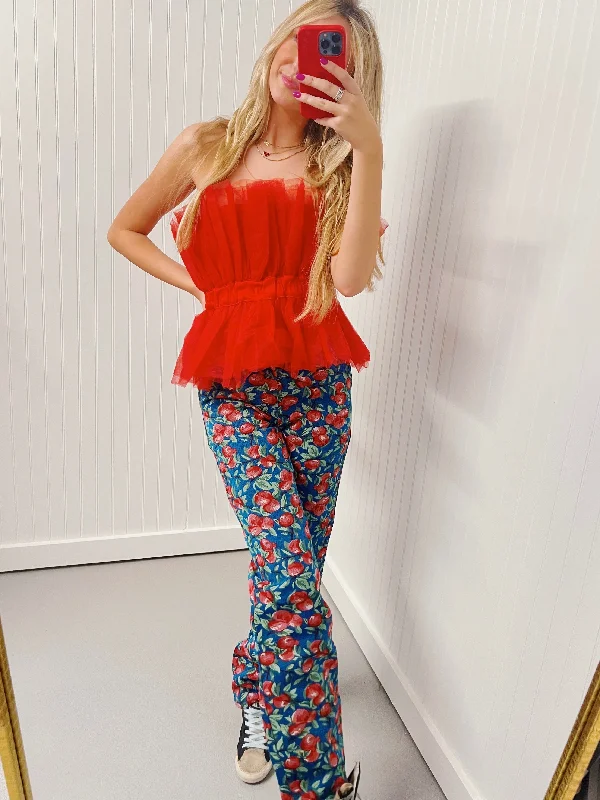 Berry Straight Leg Pants