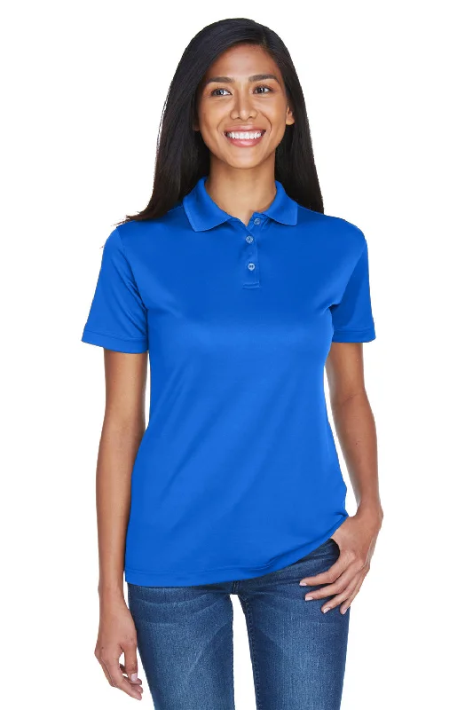 UltraClub Womens Cool & Dry Moisture Wicking Short Sleeve Polo Shirt - Royal Blue