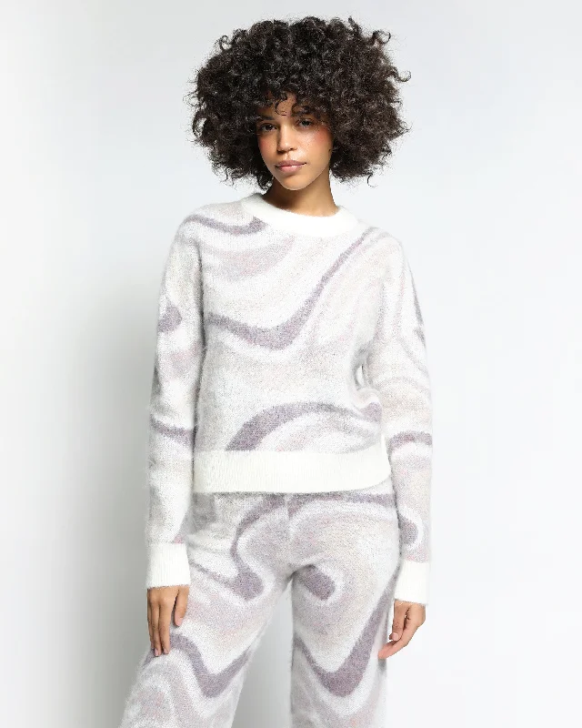 Spectrum Swirl Mohair Crewneck L/S  Sweater (FINAL SALE)