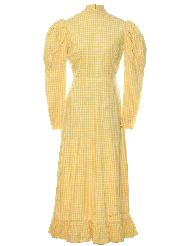 Gingham Maxi Dress - M