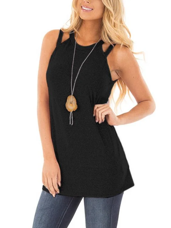 OEM ODM Halter Sleeveless Black Camis