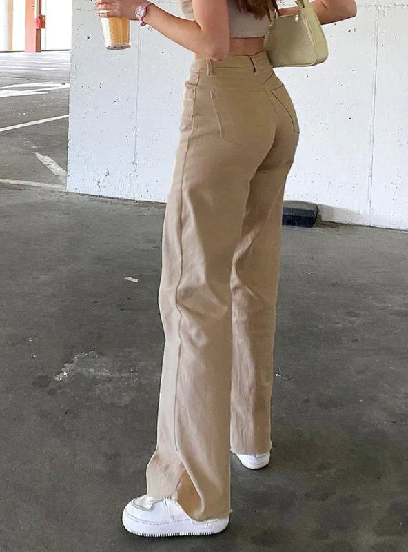 TastyHottie - WOMEN STRETCH WIDE LEG FEMME TROUSERS PANTS