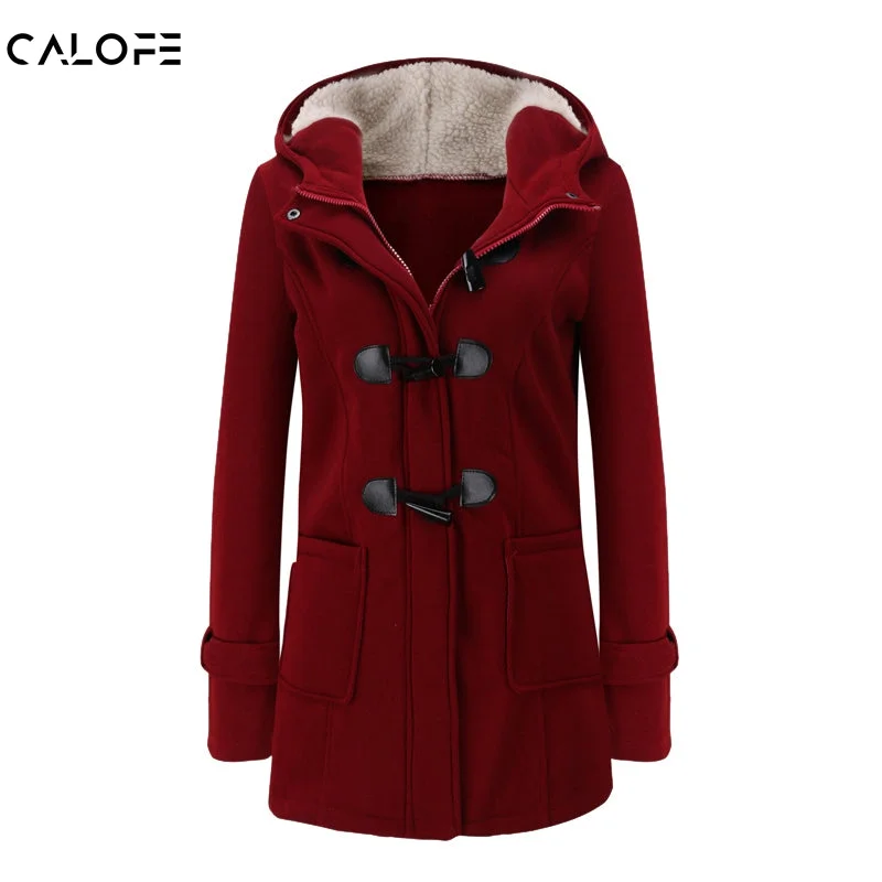 CALOFE Women Basic Jacket 2019 Causal Coat Spring Autumn Women's Overcoat Zipper  Button Outwear Jacket Female Hooded Coat