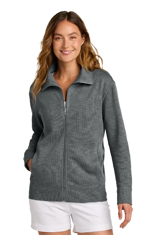 Tommy Bahama Womens Tobago Bay Full Zip Sweatshirt w/ Pockets - Cave Grey - NEW