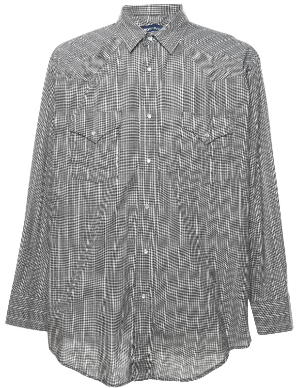 Grey Western Shirt - L