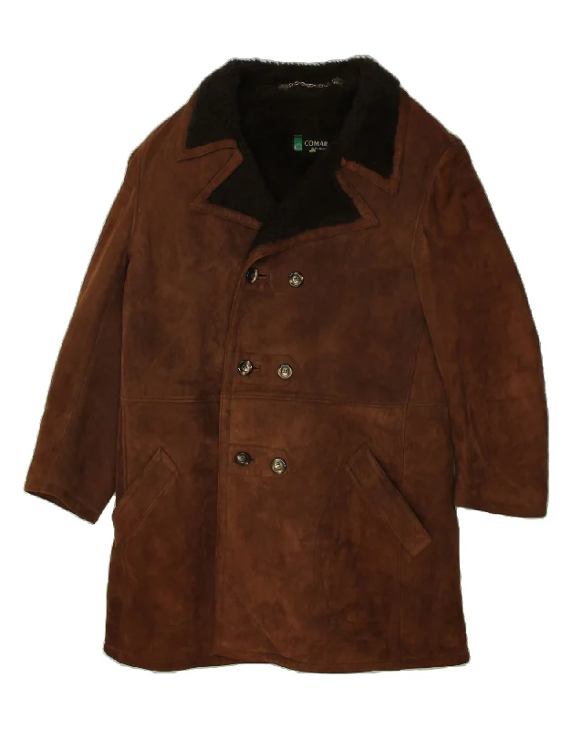 ALTA MODA Womens Shearling Coat IT 54 3XL Brown