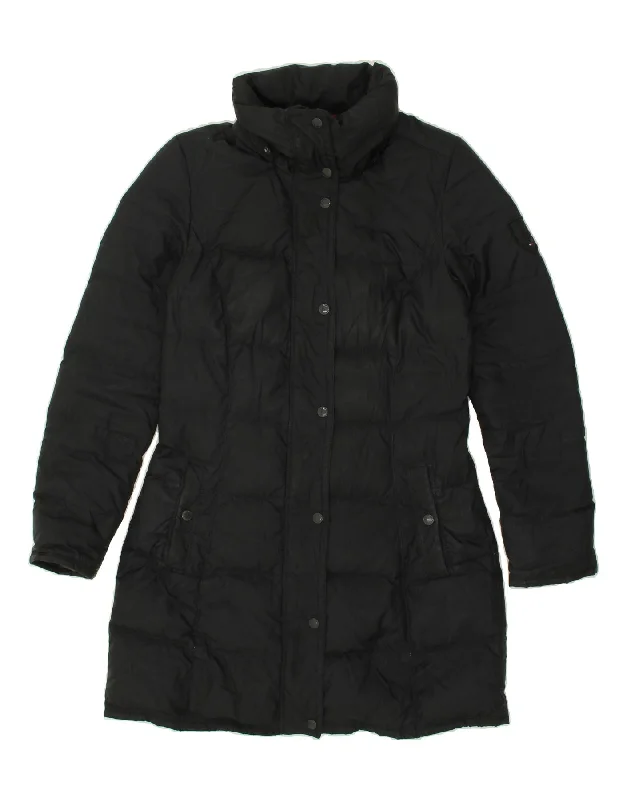 TOMMY HILFIGER Womens Padded Coat UK 10 Small Black Nylon