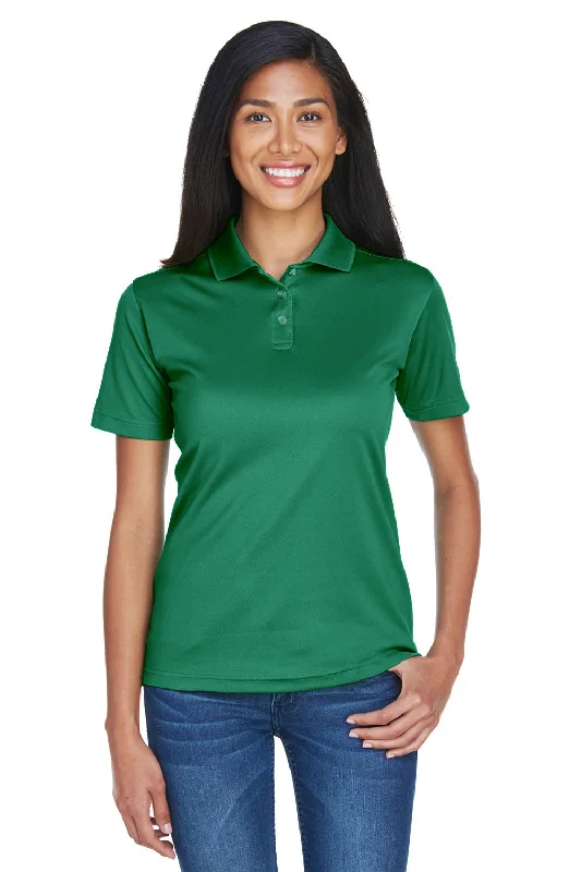 UltraClub Womens Cool & Dry Moisture Wicking Short Sleeve Polo Shirt - Forest Green