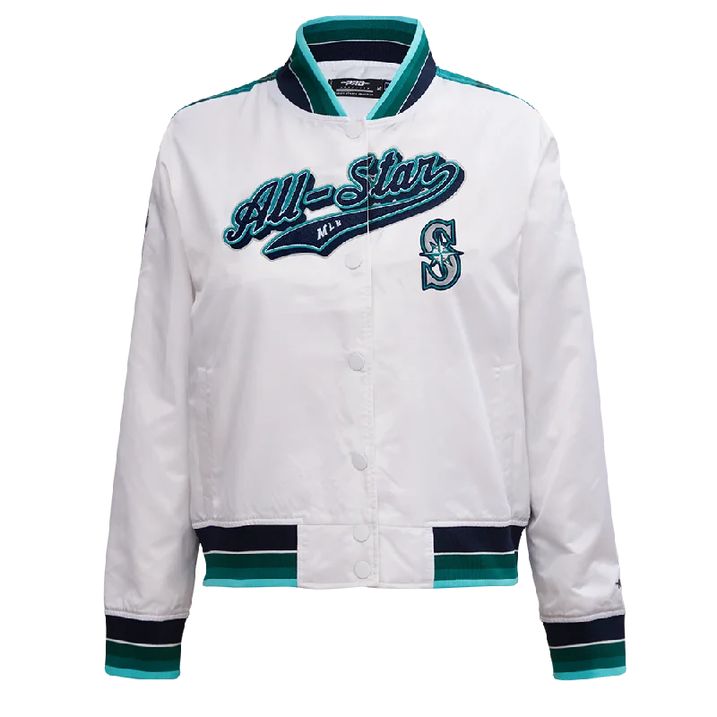 MLB ALL STAR 2023 RIB WOMEN'S SATIN JACKET (WHITE)