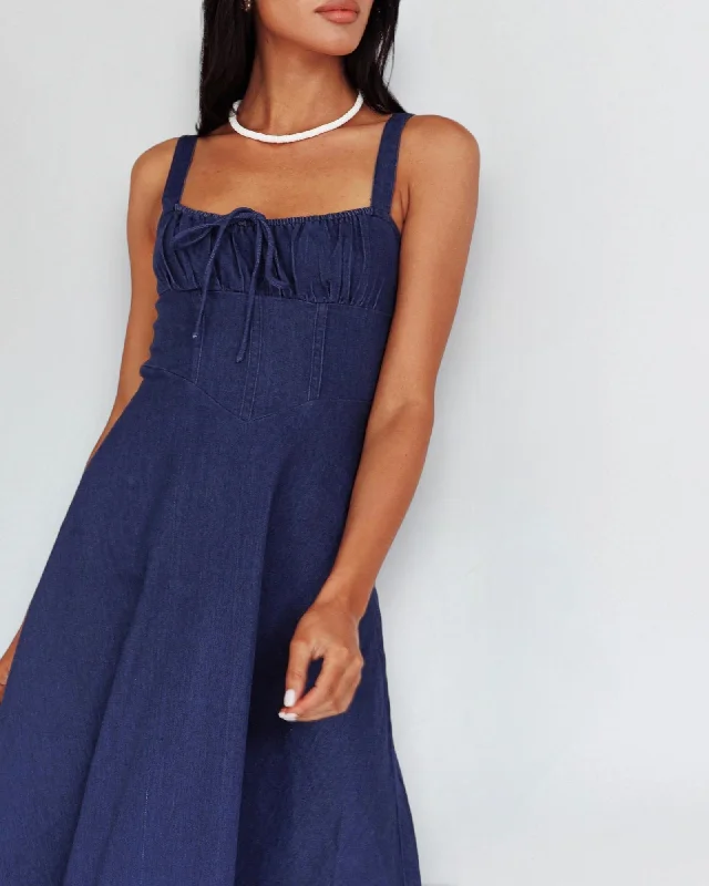 CHRISSY MAXI DRESS -INDIGO