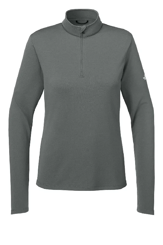 The North Face Womens Ambition Moisture Wicking 1/4 Zip Sweatshirt - Smoked Pearl Grey - NEW