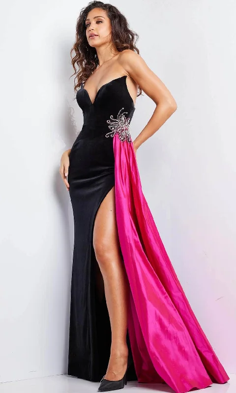 Jovani 26117 - Velvet Strapless Prom Gown