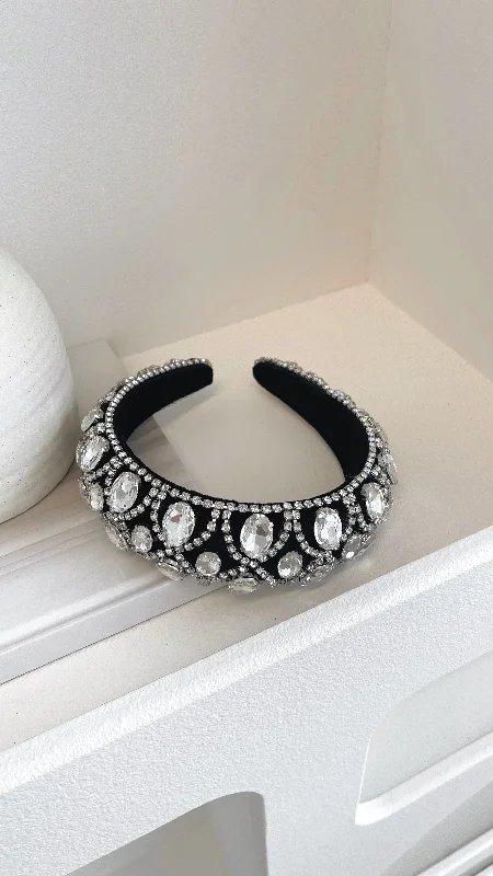 Deka Headband - Black/Silver