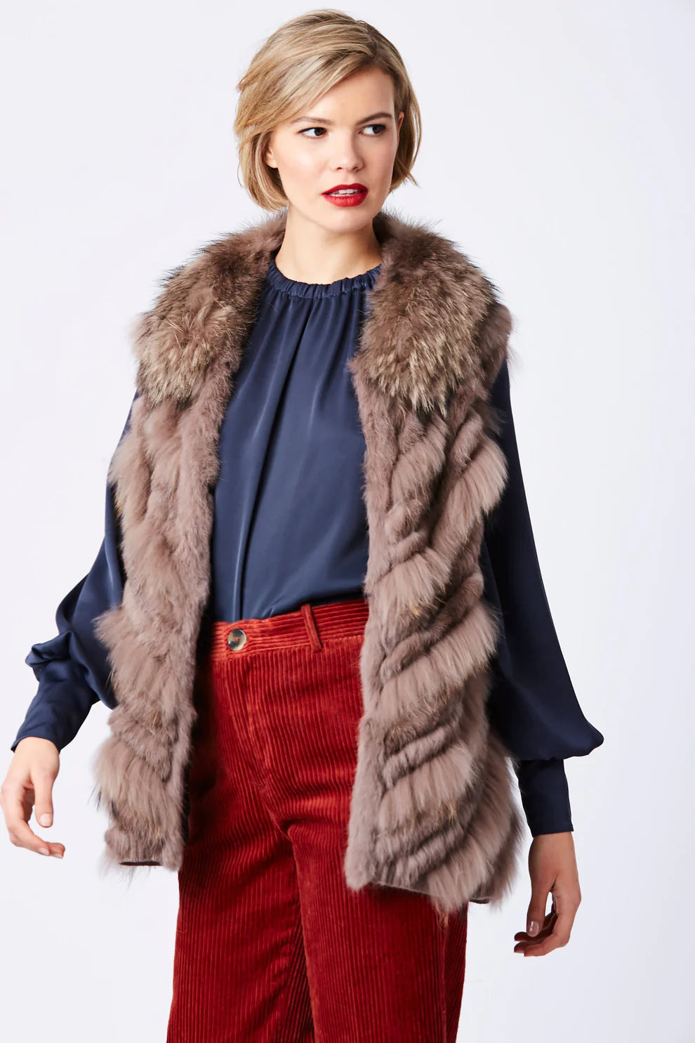 Mocha Fox and Coney Fur Gilet