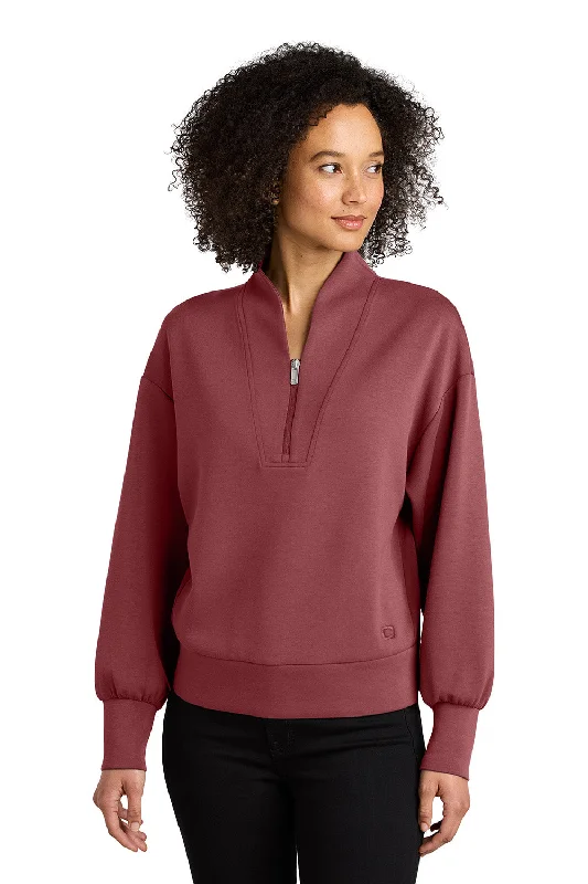 Ogio Womens Transcend 1/4 Zip Sweatshirt - Soft Ruby Red