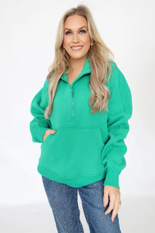 Dove Half Zip Sweatshirt - Lilypad