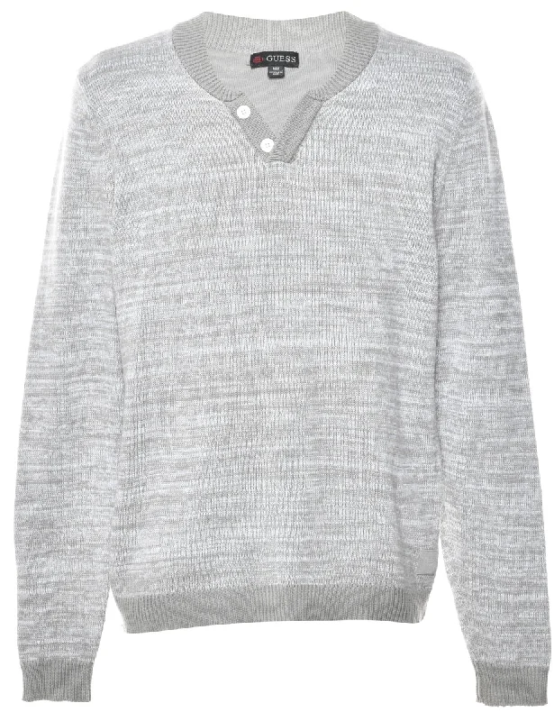 Guess Marl Grey Jumper - M