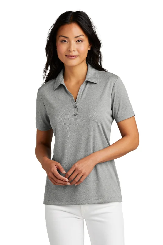 TravisMathew Womens Coto Performance Wrinkle Resistant Short Sleeve Polo Shirt - Heather Quiet Shade Grey